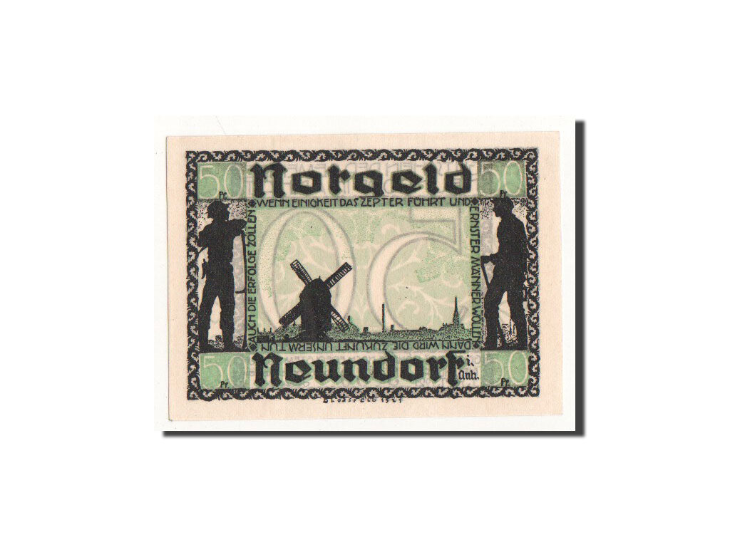 Banknote, Germany, Neundorf, 50 Pfennig, personnage, 1921, 1921-09-01
