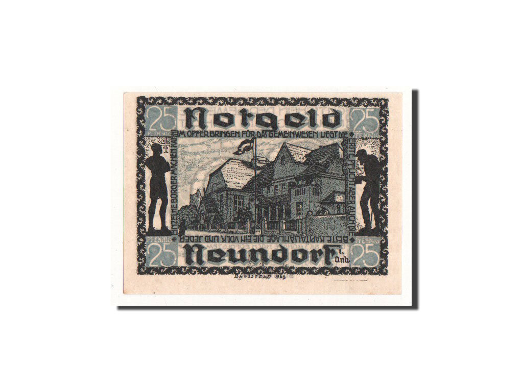 Banknote, Germany, Neundorf, 25 Pfennig, Maison, 1921, 1921-09-01, UNC(65-70)