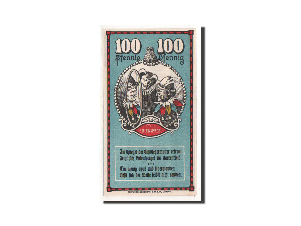 Banknote, Germany, Mölln, 100 Pfennig, personnage, O.D, Undated, UNC(65-70)