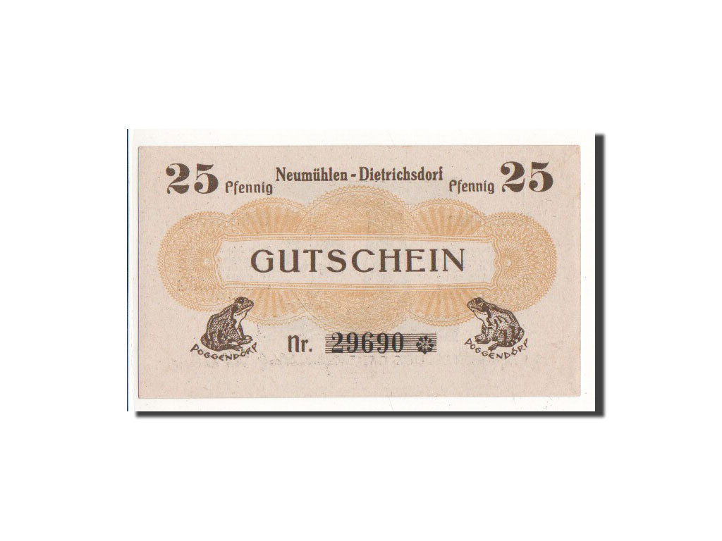 Billete, Alemania, Neumühlen, 25 Pfennig, grue, O.D, Undated, UNC, Mehl:953.2c