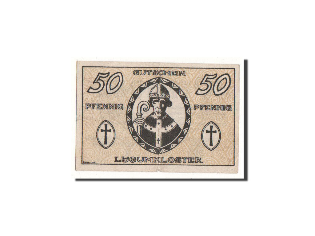 Billet, Allemagne, Lügumkloster, 50 Pfennig, personnage, 1920, 1920-01-10