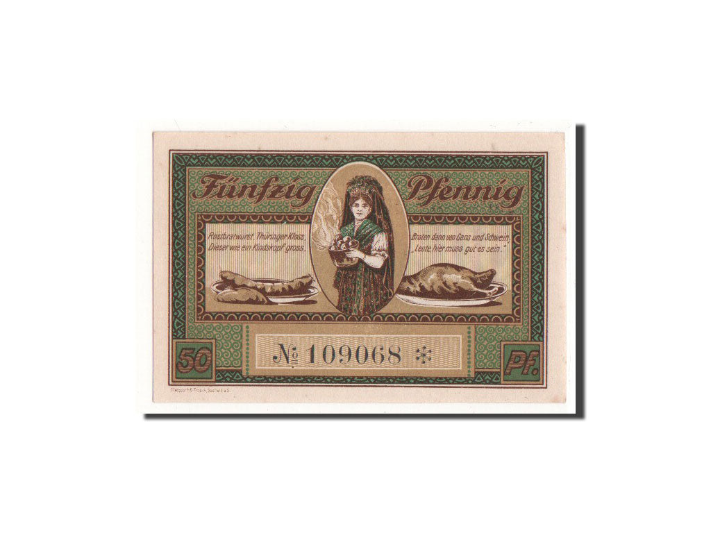 Geldschein, Deutschland, Leutenberg, 50 Pfennig, personnage, 1921, Undated, UNZ