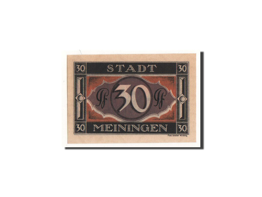 Billete, Alemania, Meiningen, 30 Pfennig, château, 1921, 1921-07-31, UNC
