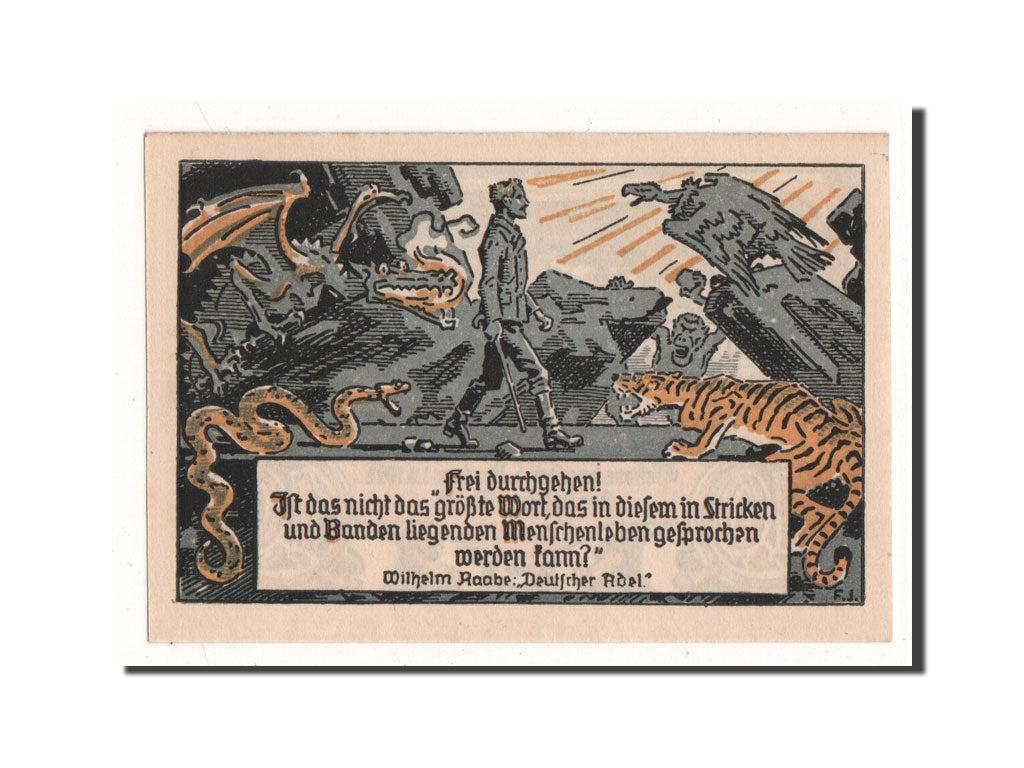 Billete, Alemania, Eschershausen, 10 Pfennig, Animaux, 1921, 1921-06-01, UNC