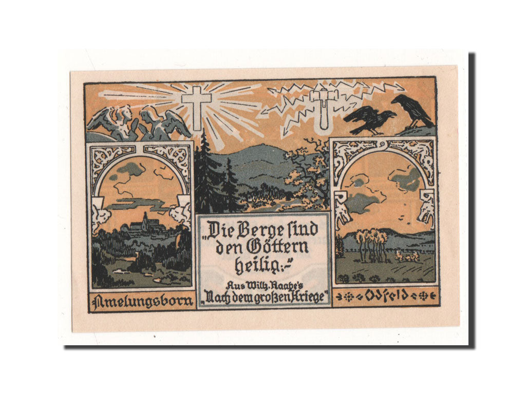 Banknote, Germany, Eschershausen, 25 Pfennig, paysage, 1921, 1921-06-01