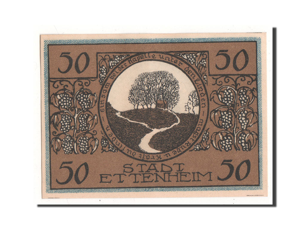 Geldschein, Deutschland, Ettenheim Stadt, 50 Pfennig, paysage, 1922, 1922-03-01