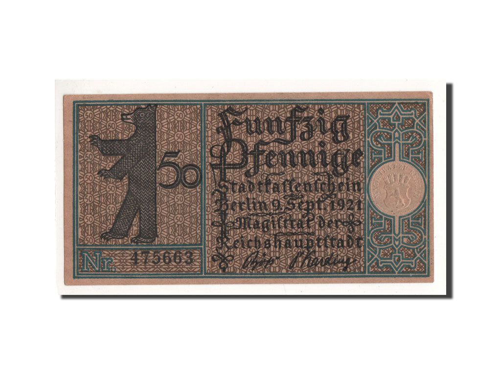 Geldschein, Deutschland, Berlin Stadt, 50 Pfennig, village, 1921, 1921-09-09