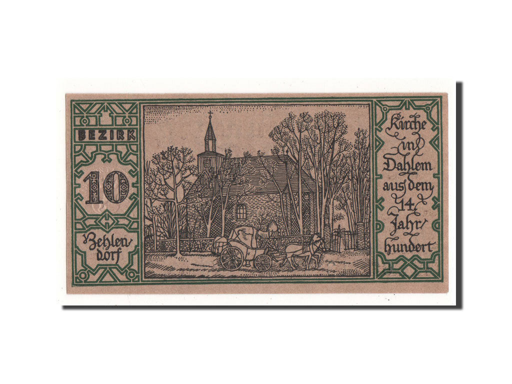 Geldschein, Deutschland, Berlin Stadt, 50 Pfennig, Eglise, 1921, 1921-09-09