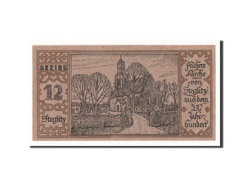 Geldschein, Deutschland, Berlin Stadt, 50 Pfennig, Eglise 1, 1921, 1921-09-09