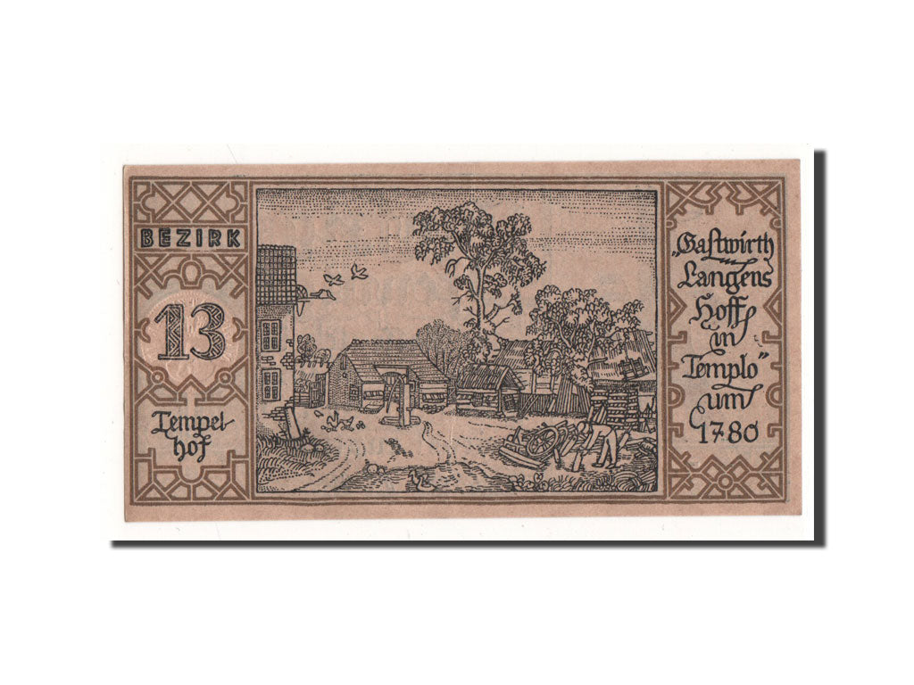 Banknot, Niemcy, Berlin Stadt, 50 Pfennig, ferme, 1921, 1921-09-09, UNC(65-70)