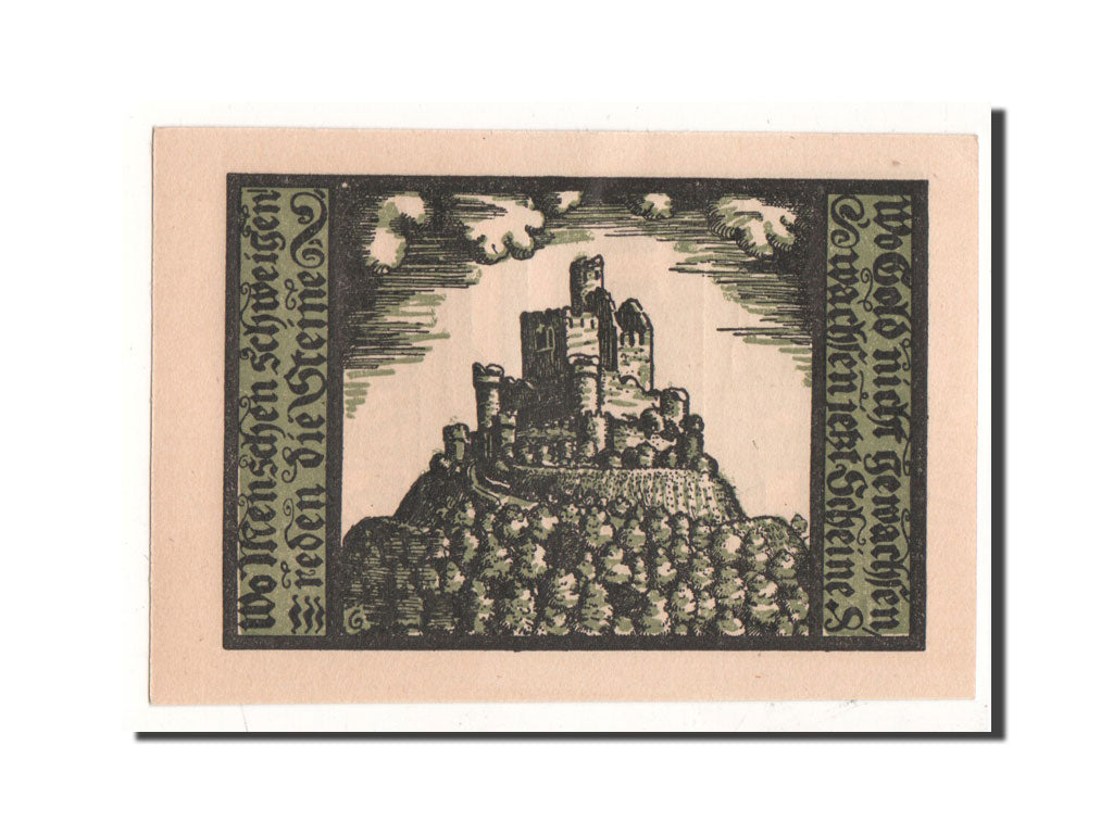 Biljet, Duitsland, Schalkau, 50 Pfennig, chateau 1, O.D, Undated, NIEUW