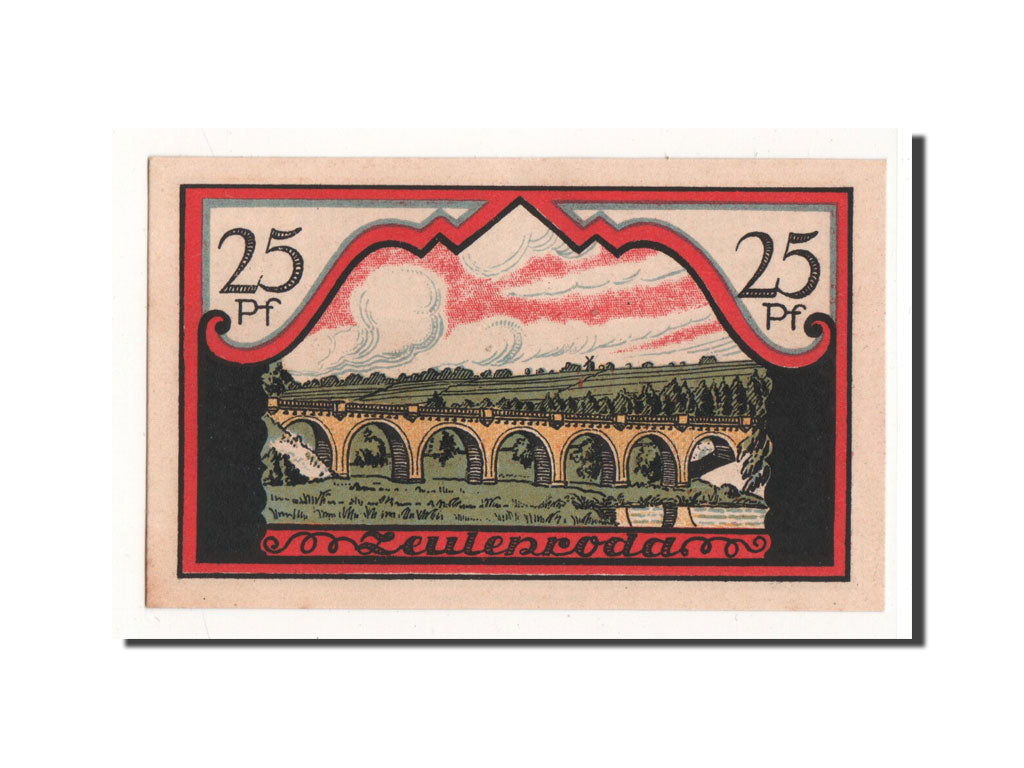 Billet, Allemagne, Zeulenroda, 25 Pfennig, pont, 1921, 1921-11-01, NEUF