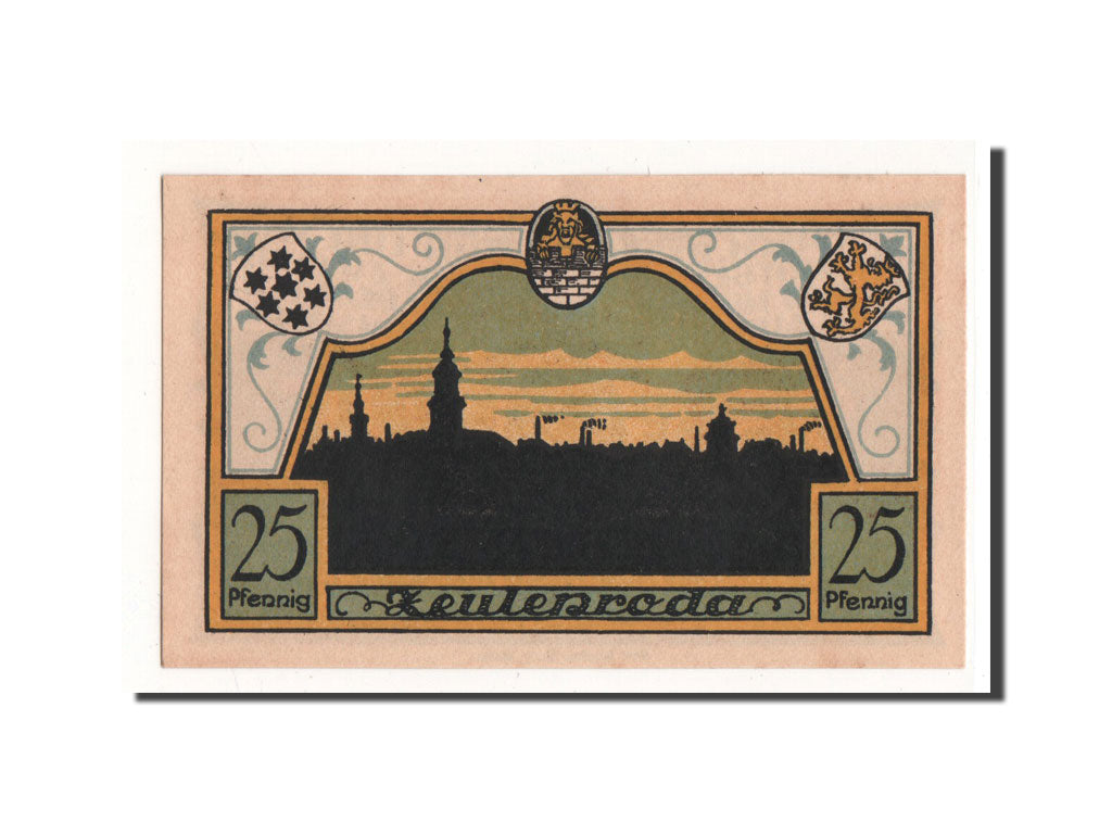 Biljet, Duitsland, Zeulenroda, 25 Pfennig, paysage, 1921, 1921-11-01, NIEUW