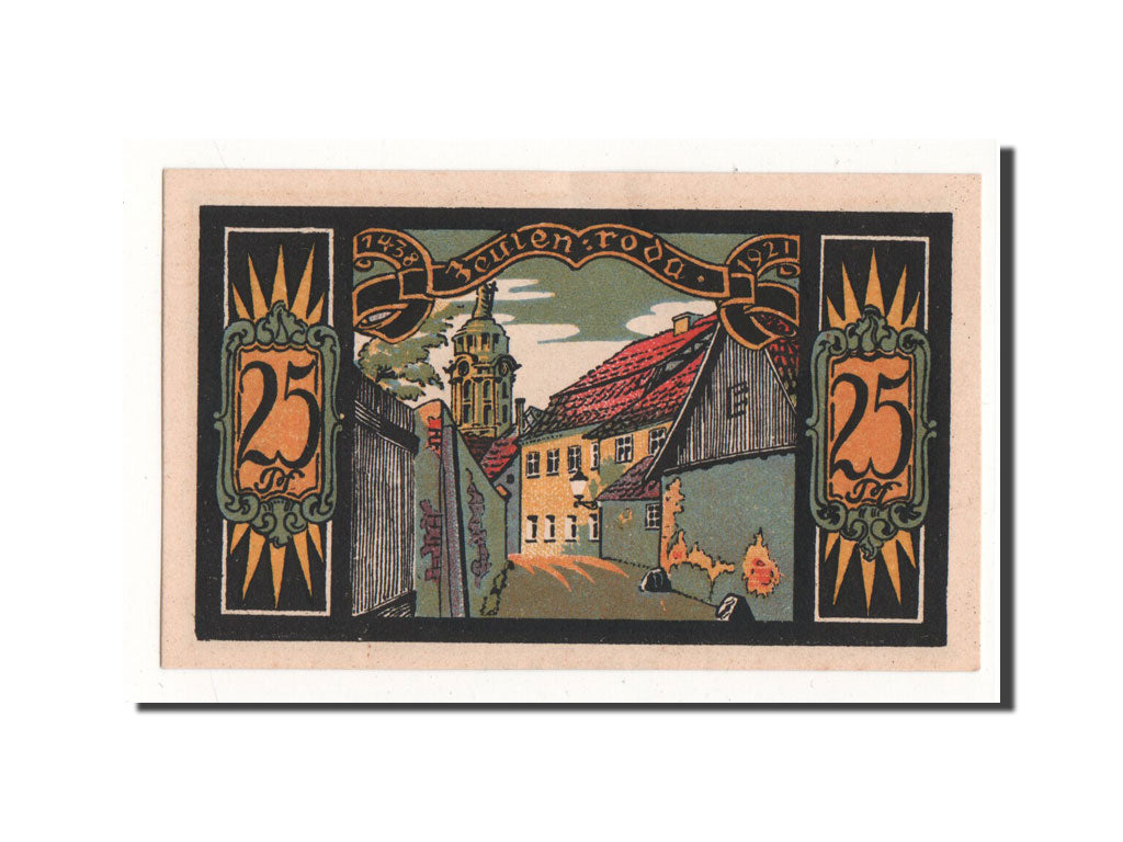 Banknote, Germany, Zeulenroda, 25 Pfennig, ville 1, 1921, 1921-11-01