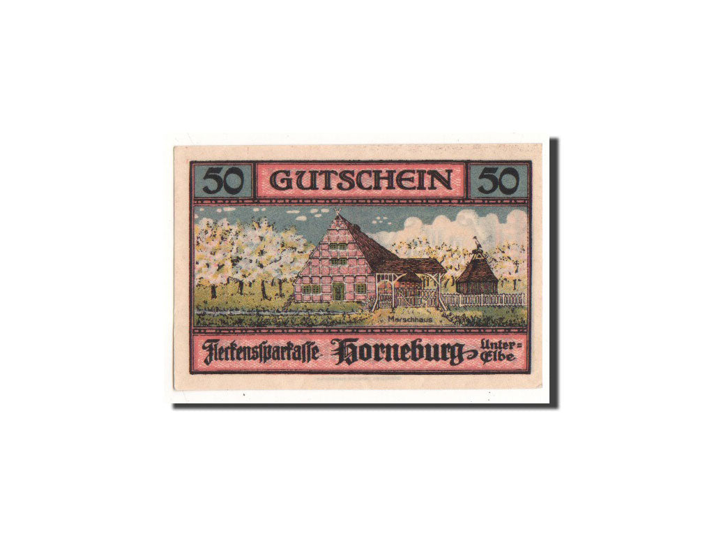 Banknote, Germany, Horneburg, 50 Pfennig, Maison, 1921, 1921-05-01, UNC(65-70)