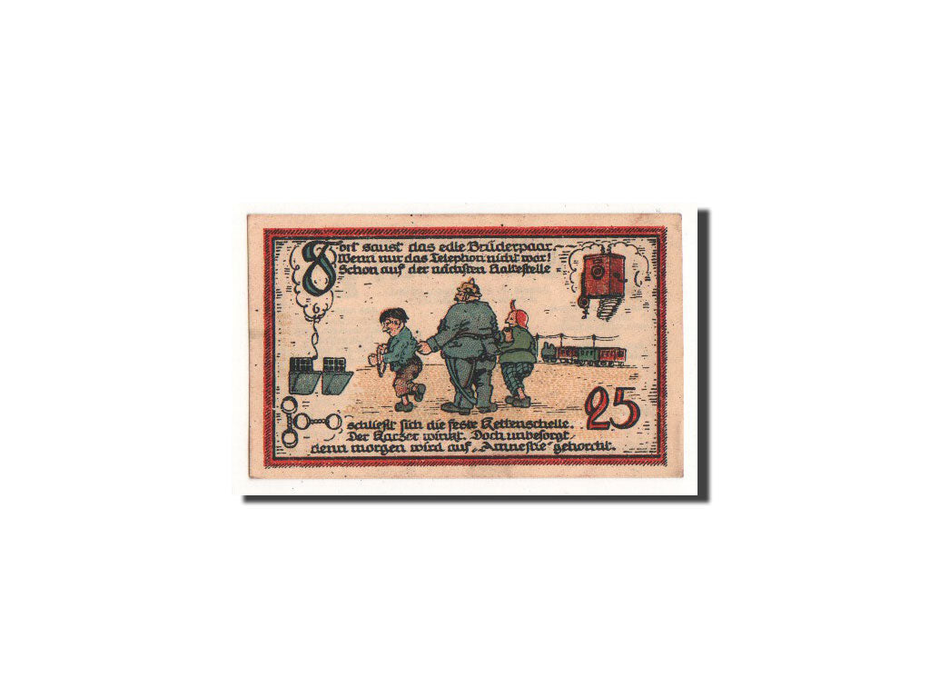 Geldschein, Deutschland, Gatersleben, 25 Pfennig, personnage, 1921, 1921-07-30