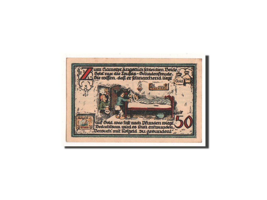 Billet, Allemagne, Gatersleben, 50 Pfennig, chambre, 1921, 1921-07-30, NEUF