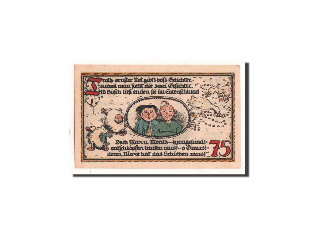 Geldschein, Deutschland, Gatersleben, 75 Pfennig, personnage, 1921, 1921-07-30