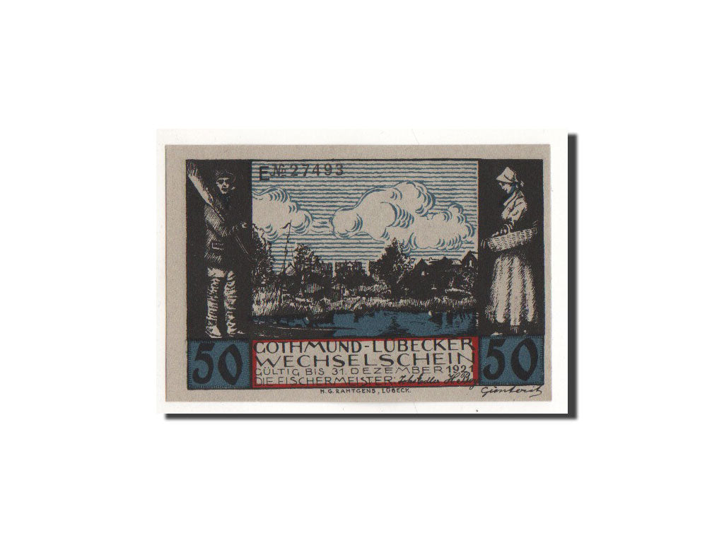 Biljet, Duitsland, 50 Pfennig, personnage, O.D, Undated, NIEUW, Mehl:823.1