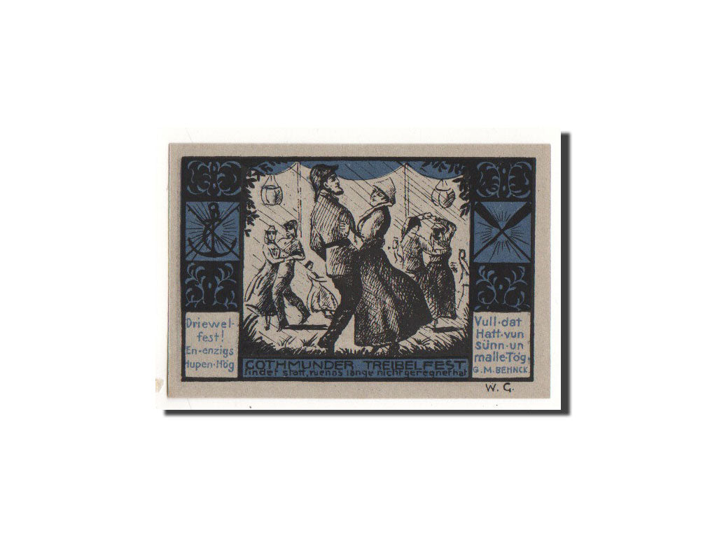 Biljet, Duitsland, 50 Pfennig, personnage, O.D, Undated, NIEUW, Mehl:823.1