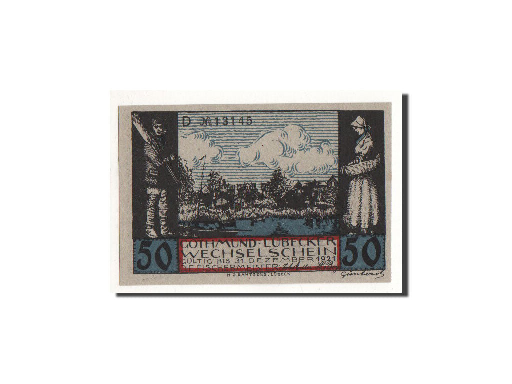 Billet, Allemagne, 50 Pfennig, pêcheur 1, O.D, Undated, NEUF, Mehl:823.1
