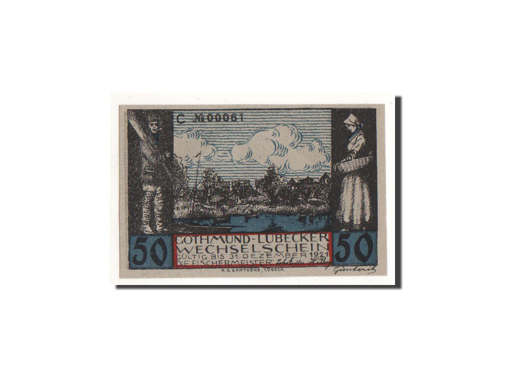 Banknot, Niemcy, 50 Pfennig, Maison, O.D, Undated, UNC(65-70), Mehl:823.1