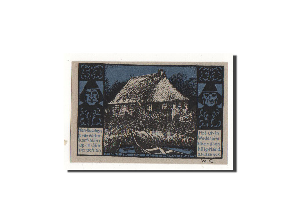 Banknot, Niemcy, 50 Pfennig, Maison, O.D, Undated, UNC(65-70), Mehl:823.1