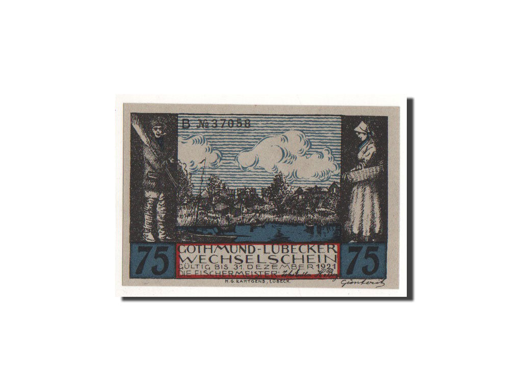 Biljet, Duitsland, 75 Pfennig, pêcheur 1, O.D, Undated, NIEUW, Mehl:823.1