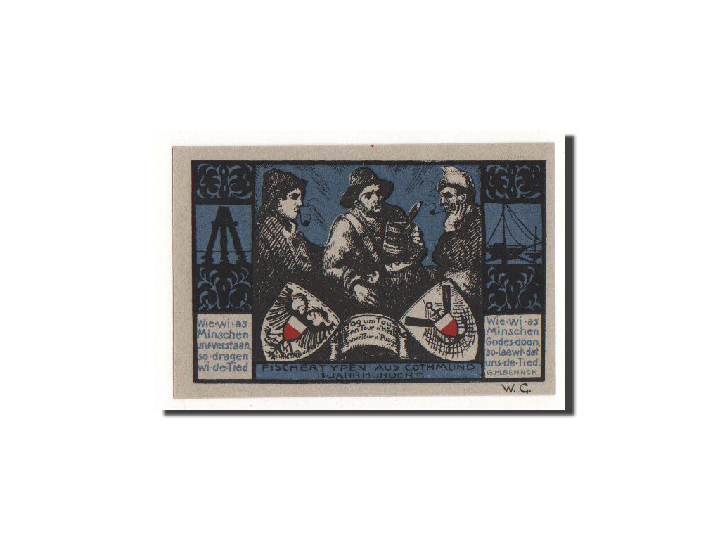 Biljet, Duitsland, 75 Pfennig, pêcheur 1, O.D, Undated, NIEUW, Mehl:823.1