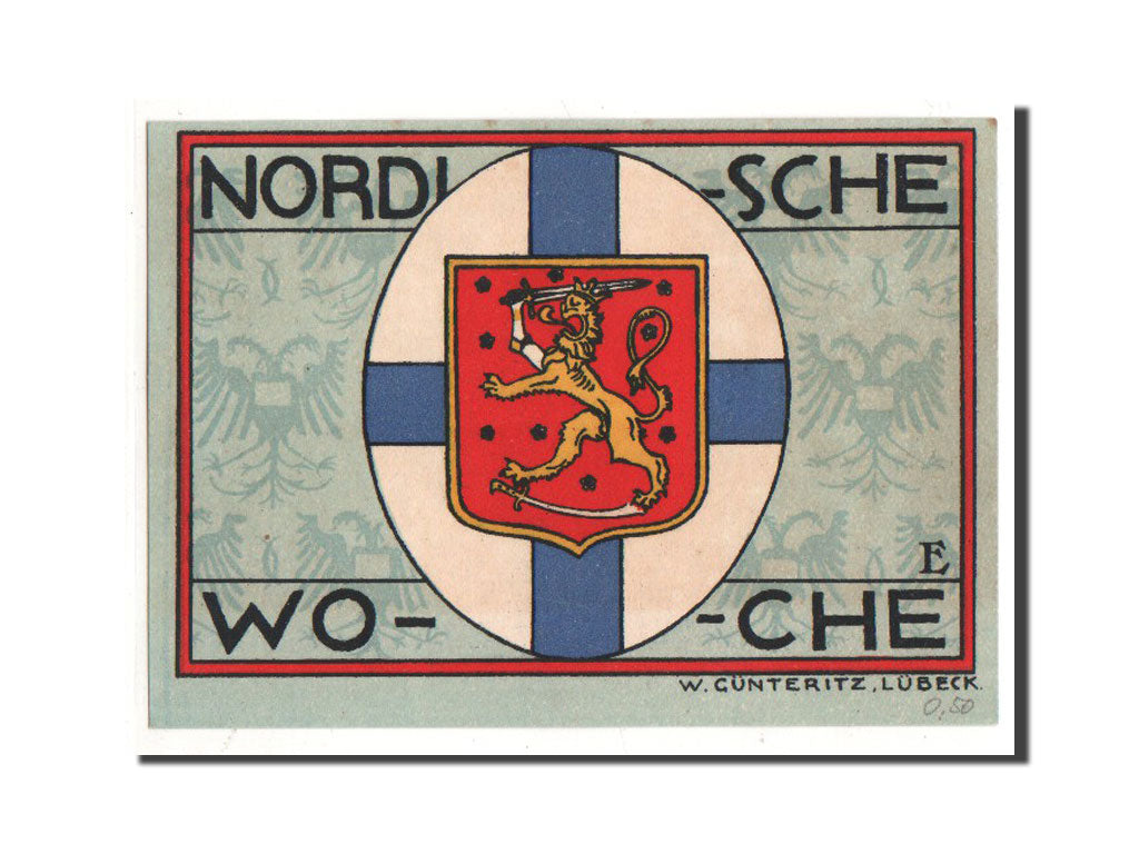 Biljet, Duitsland, Lübeck, 50 Pfennig, Ecusson, 1921, 1921-09-01, NIEUW