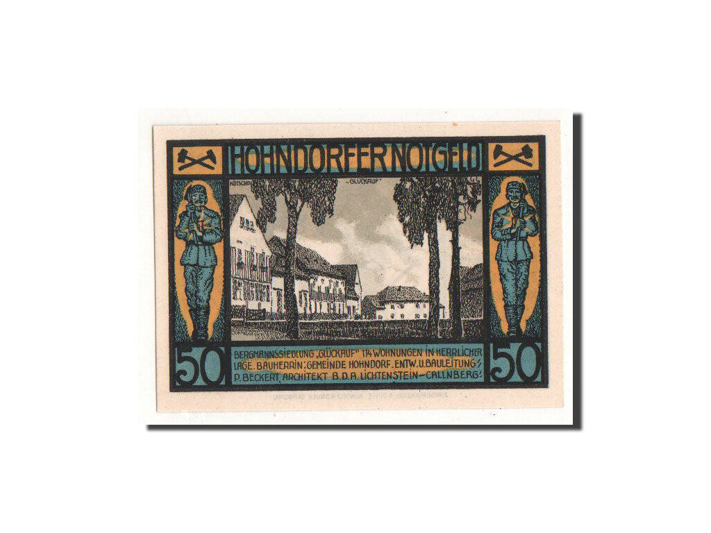 Banknote, Germany, Hohndorf, 50 Pfennig, Maison, 1921, 1921-09-30, UNC(65-70)