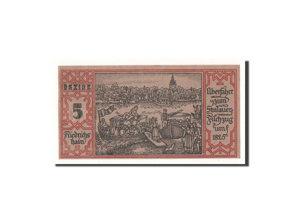 Banconote, Germania, Berlin Stadt, 50 Pfennig, Friedrichshain, 1921, 1921-09-09