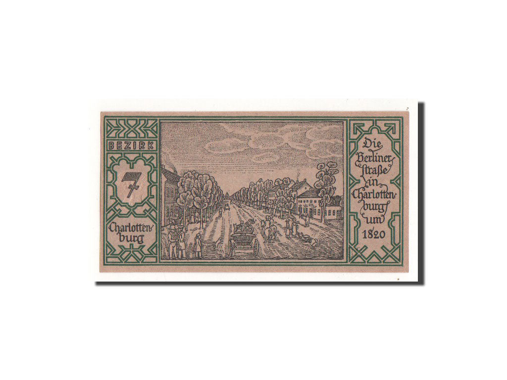 Billet, Allemagne, Berlin Stadt, 50 Pfennig, Charlottenburg, 1921, 1921-09-09