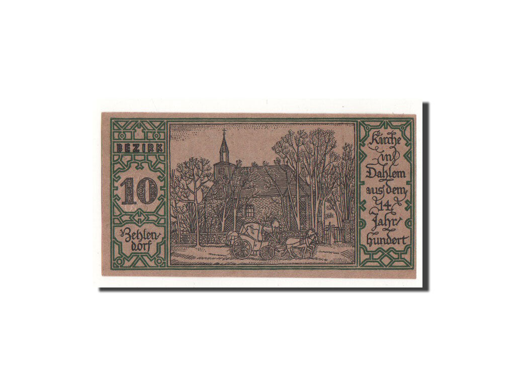 Banconote, Germania, Berlin Stadt, 50 Pfennig, Zehlendorf, 1921, 1921-09-09