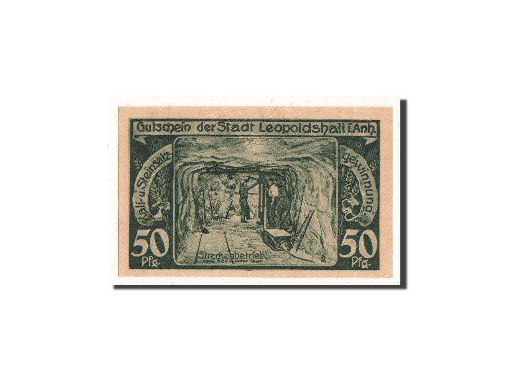 Biljet, Duitsland, Leopoldshall, 50 Pfennig, Mineurs, 1921, 1921-05-02, NIEUW