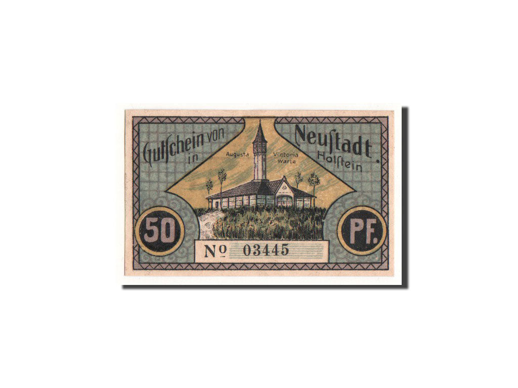 Banknote, Germany, Neustadt i. Holstein Stadt, 50 Pfennig, Eglise, O.D, Undated