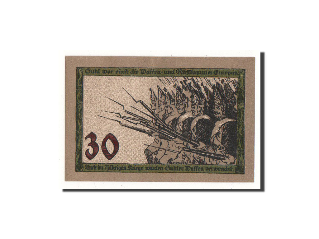 Banconote, Germania, Suhl, 30 Pfennig, soldat, O.D, Undated, FDS, Mehl:1303.2