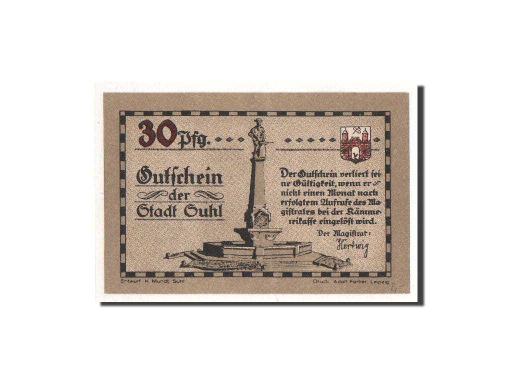 Banconote, Germania, Suhl, 30 Pfennig, soldat 2, O.D, Undated, FDS, Mehl:1303.2