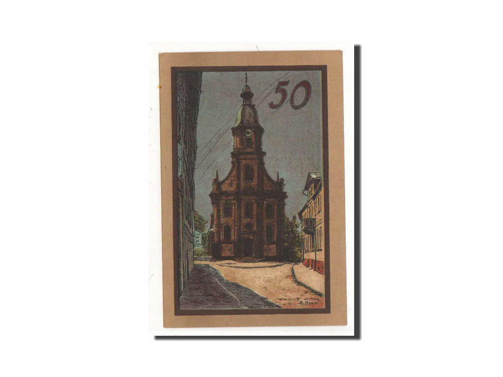 Banconote, Germania, Suhl, 50 Pfennig, Eglise, O.D, Undated, FDS, Mehl:1303.3