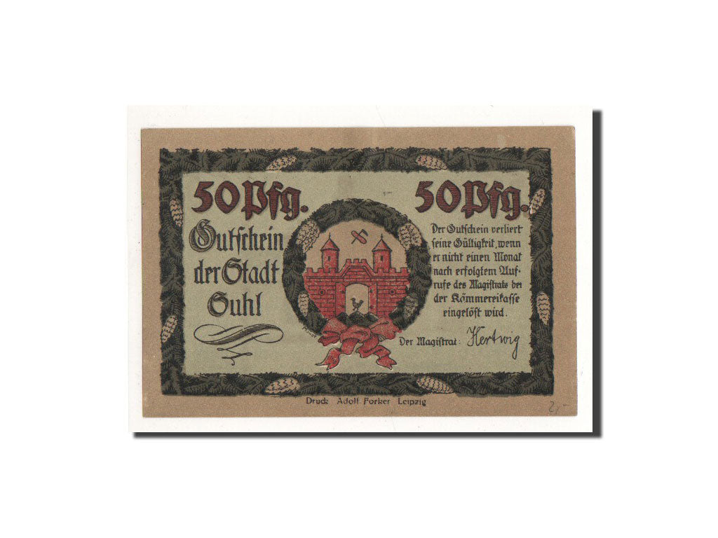 Billet, Allemagne, Suhl, 50 Pfennig, établissement, O.D, Undated, NEUF