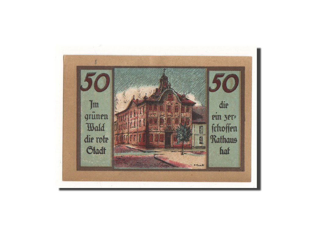 Billet, Allemagne, Suhl, 50 Pfennig, établissement, O.D, Undated, NEUF