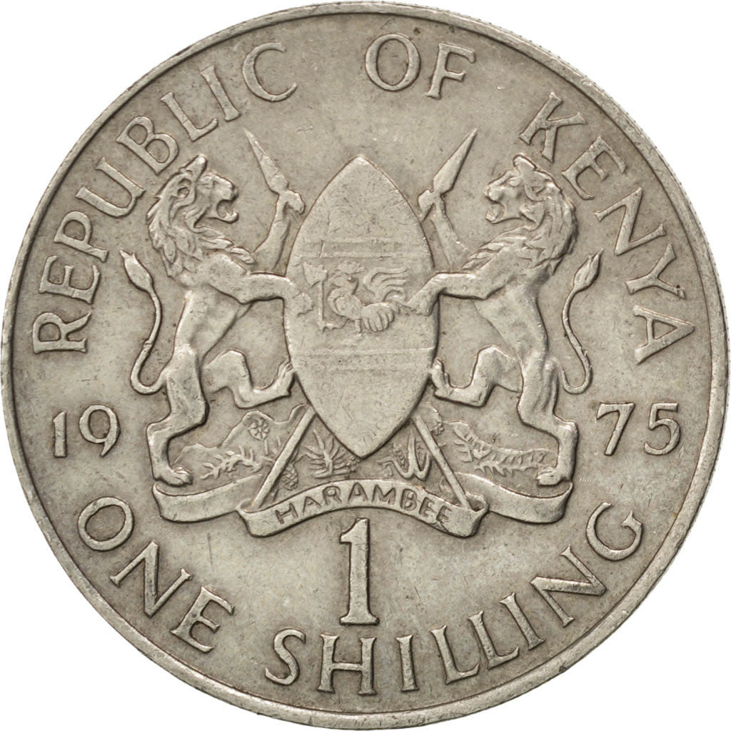 Coin, Kenya, Shilling, 1975, EF(40-45), Copper-nickel, KM:14