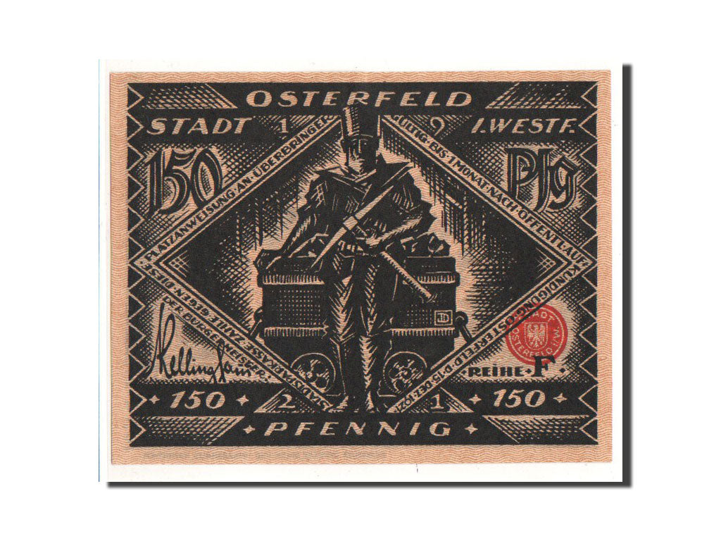 Billet, Allemagne, Osterfeld, 150 Pfennig, personnage, 1921, 1921-12-15, NEUF