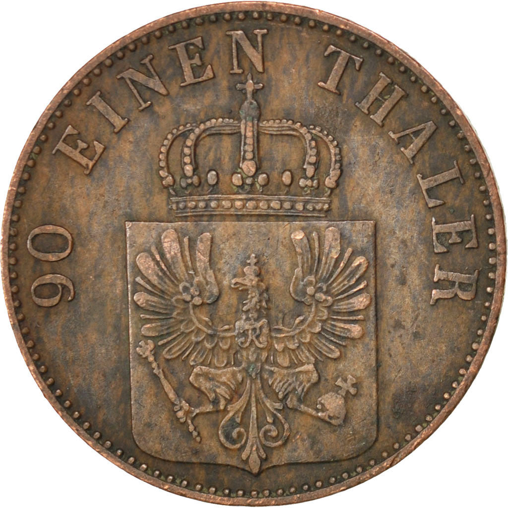 Coin, German States, PRUSSIA, Friedrich Wilhelm IV, 4 Pfennig, 1852, Berlin