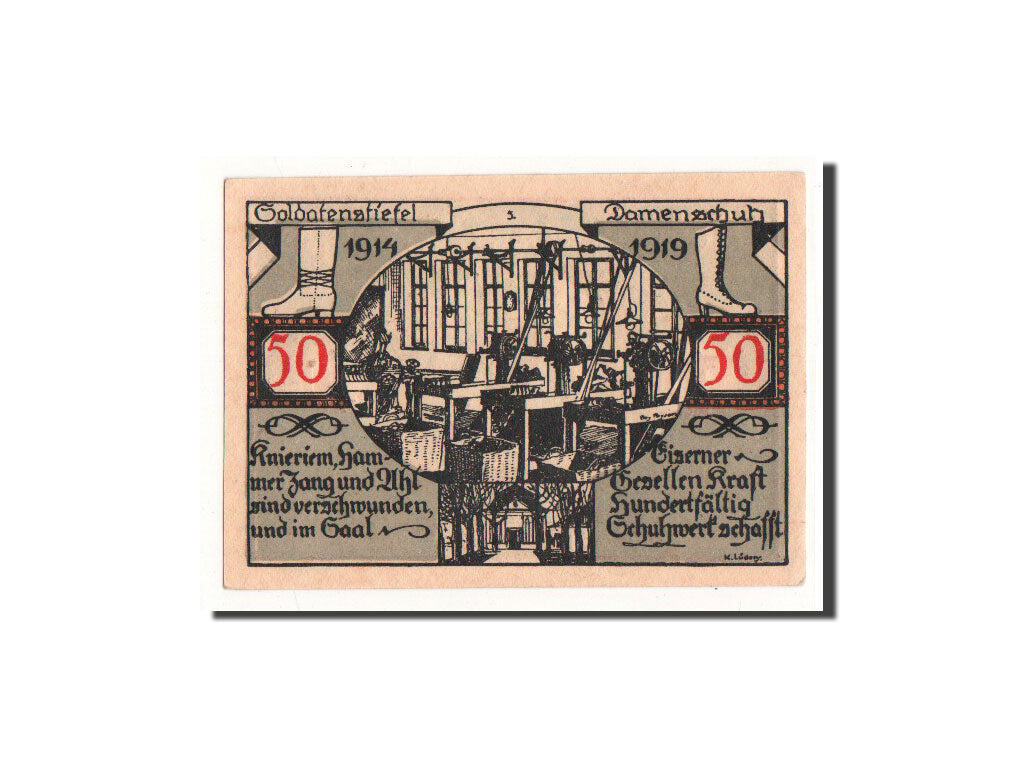 Banconote, Germania, Weissenfels, 50 Pfennig, Usine 1, 1921, Undated, FDS