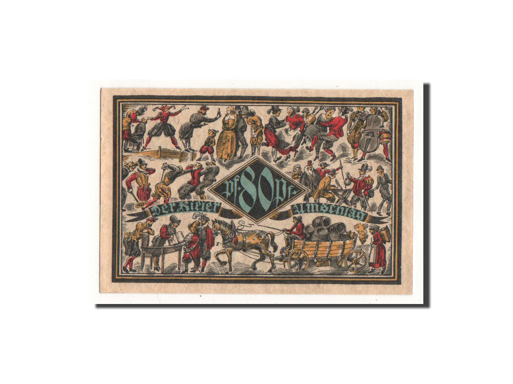 Banknote, Germany, Kiel, 80 Pfennig, personnage, 1921, 1921-09-10, UNC(65-70)