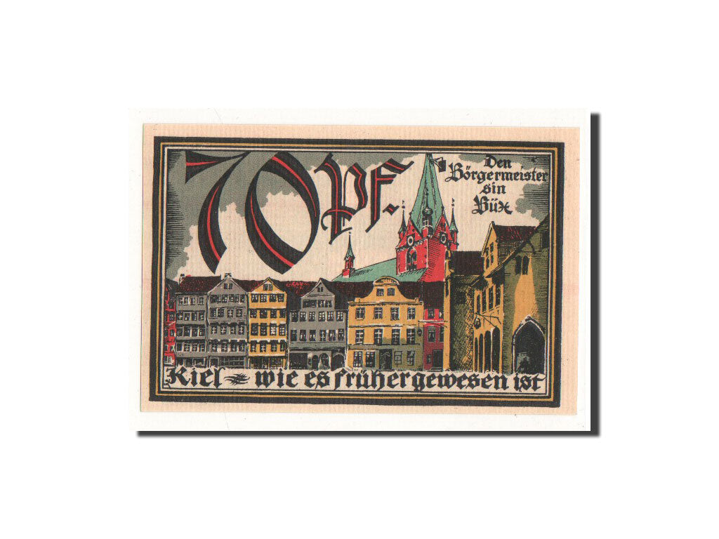Banknote, Germany, Kiel, 70 Pfennig, Ville, 1921, 1921-09-10, UNC(65-70)