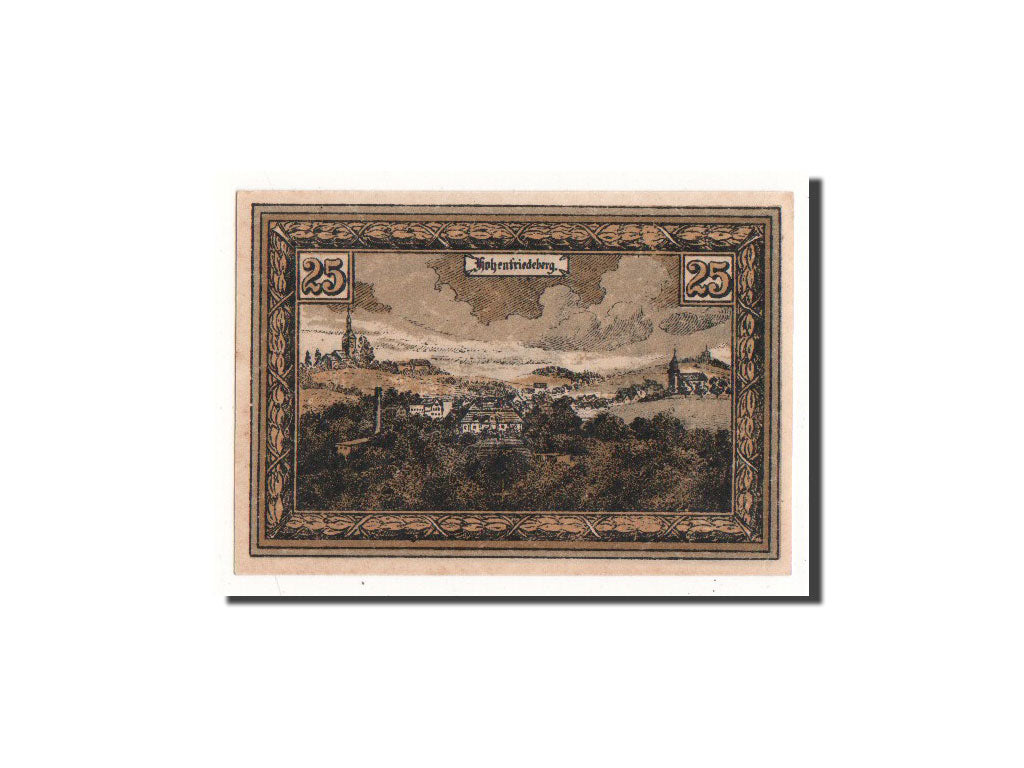 Banconote, Germania, Hohenfriedeberg, 25 Pfennig, paysage, O.D, Undated, FDS