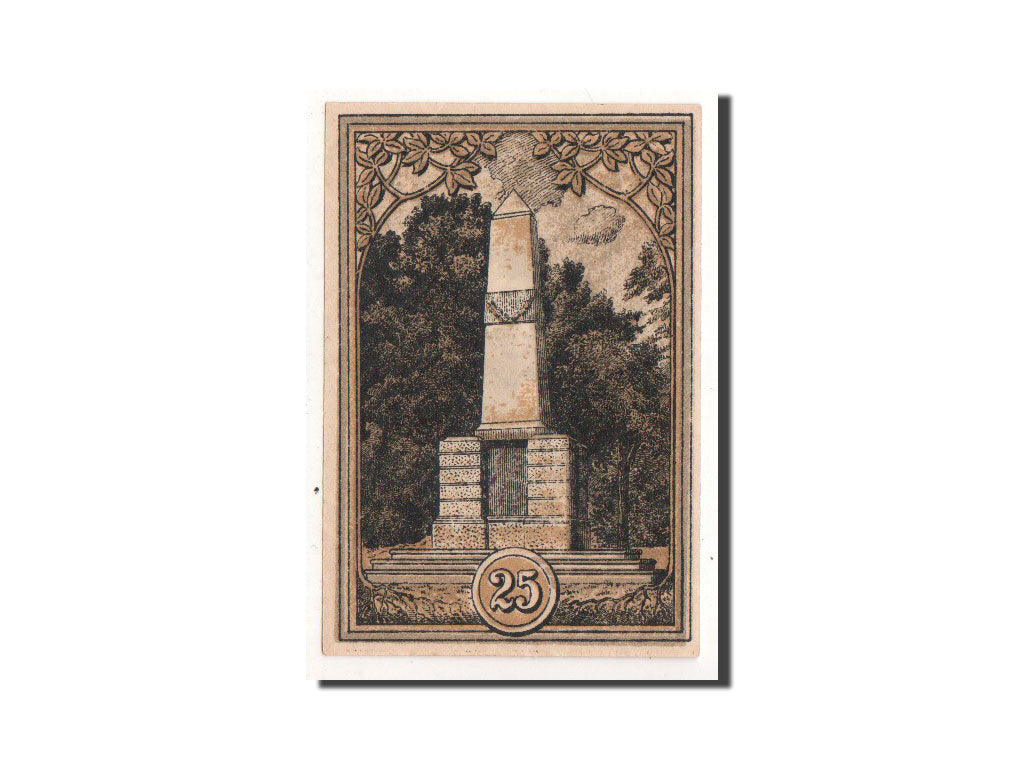 Banconote, Germania, Hohenfriedeberg, 25 Pfennig, Monument, O.D, Undated, FDS
