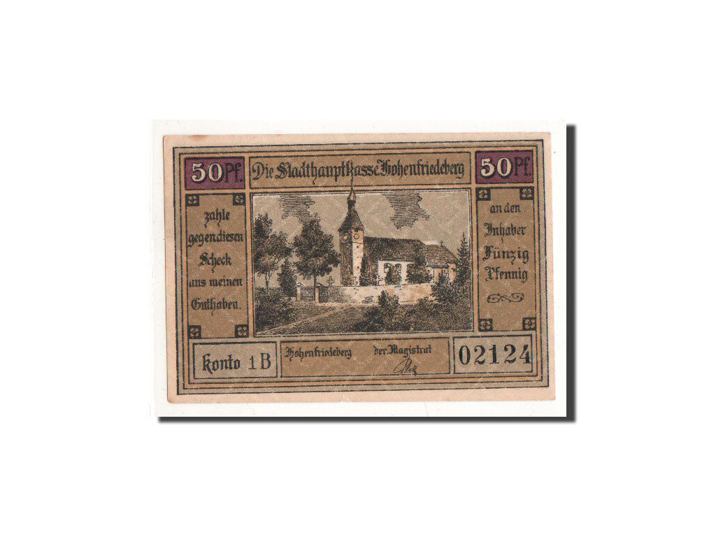 Billet, Allemagne, Hohenfriedeberg, 50 Pfennig, cavalier, O.D, Undated, NEUF